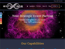 Tablet Screenshot of exhilarateevents.com